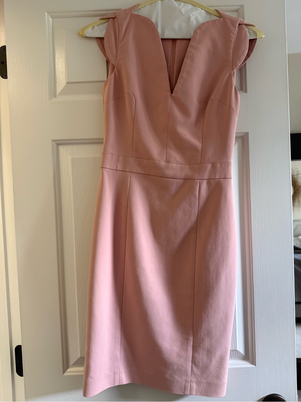 French Connection Dusty Pink V-Neck Midi Dress